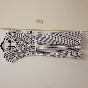 NWT DN design striped faux wrap dress size 16